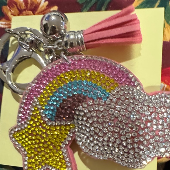 Colorful Rhinestone Cloud Keychain - Picture 2 of 2